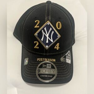 New York Yankees New Era 9Forty Black Gold 2024 Postseason SnapBack Hat
